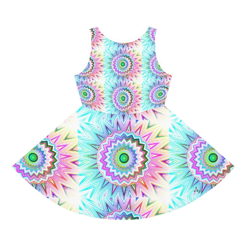 Girls' Sleeveless Sundress (AOP) SUNBURST DELIGHT