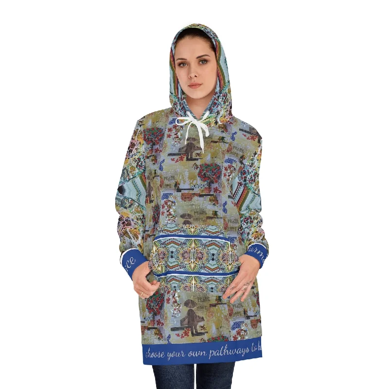 Women's Hoodie Dress (AOP) PATHWAYS