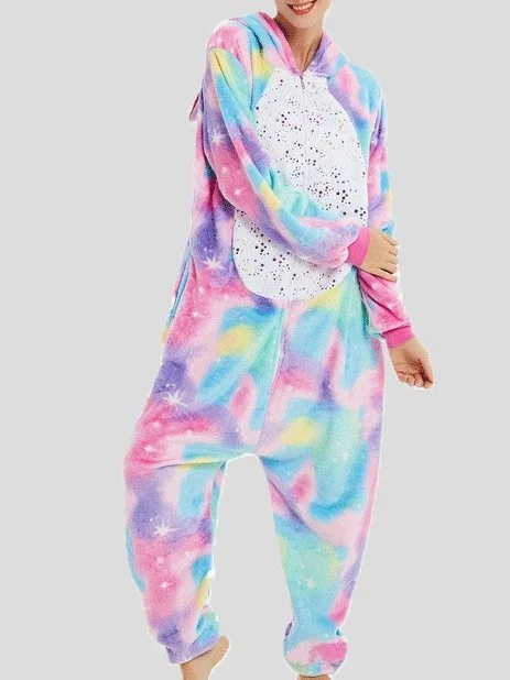 Women's Pajamas Unicorn Cute Cartoon Animal One-Piece Pajamas