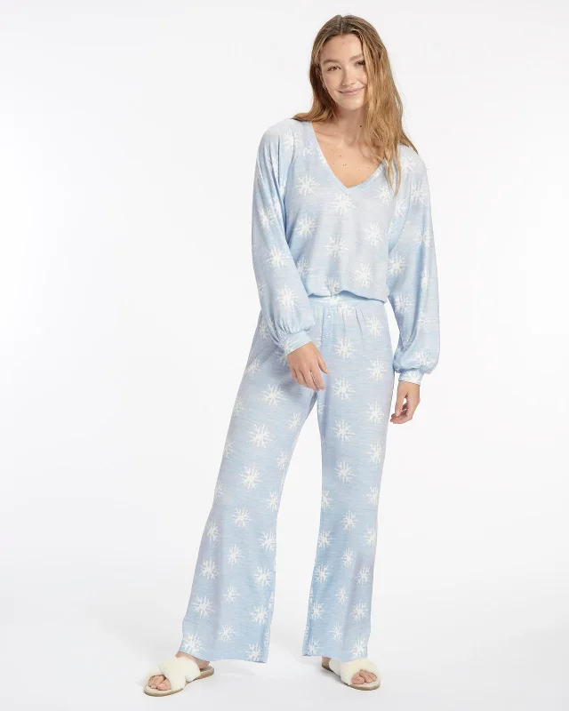 Zaria V-Neck Wide Leg PJ Set