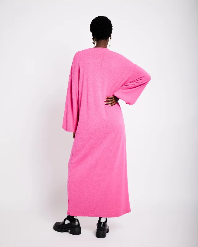 Cut and Sew Maxi Dress in Pink