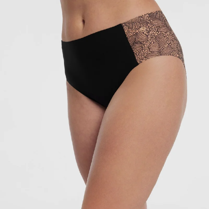 Evelyn and Bobbie High Waist Retro Bikini Black Lace