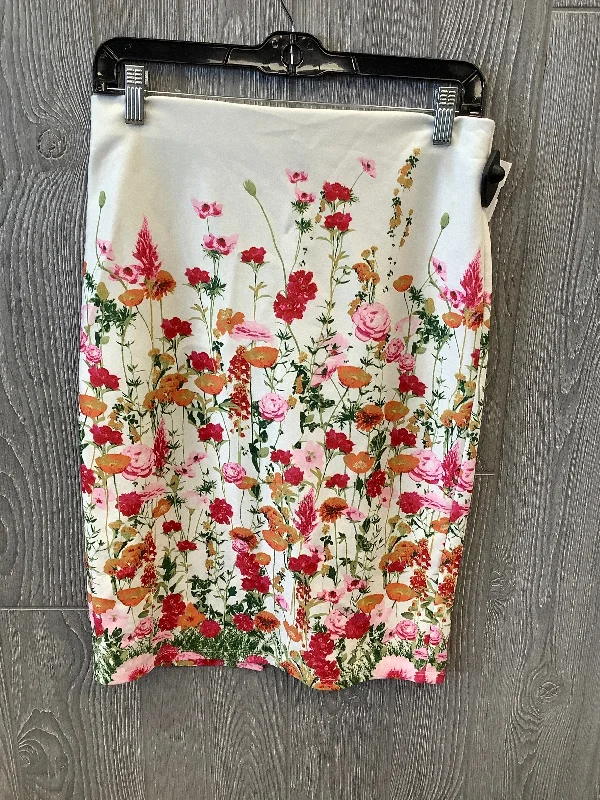 Floral Print Skirt Midi New York And Co, Size 4