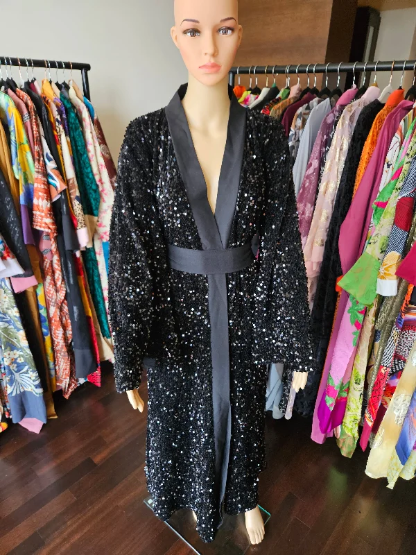 Melody black sequin abaya