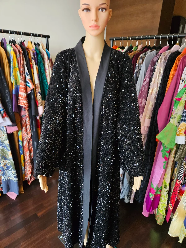 Melody black sequin abaya